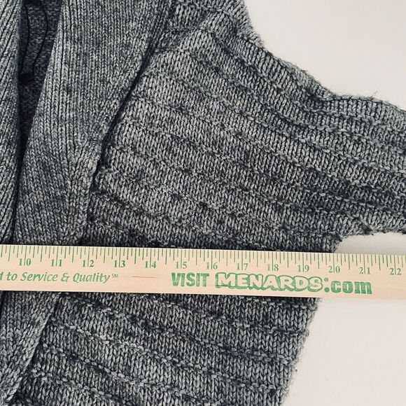 NEW Wool Alpaca Cardigan Sweater Express Small Gray Knit Shawl Collar Chunky - Picture 15 of 16